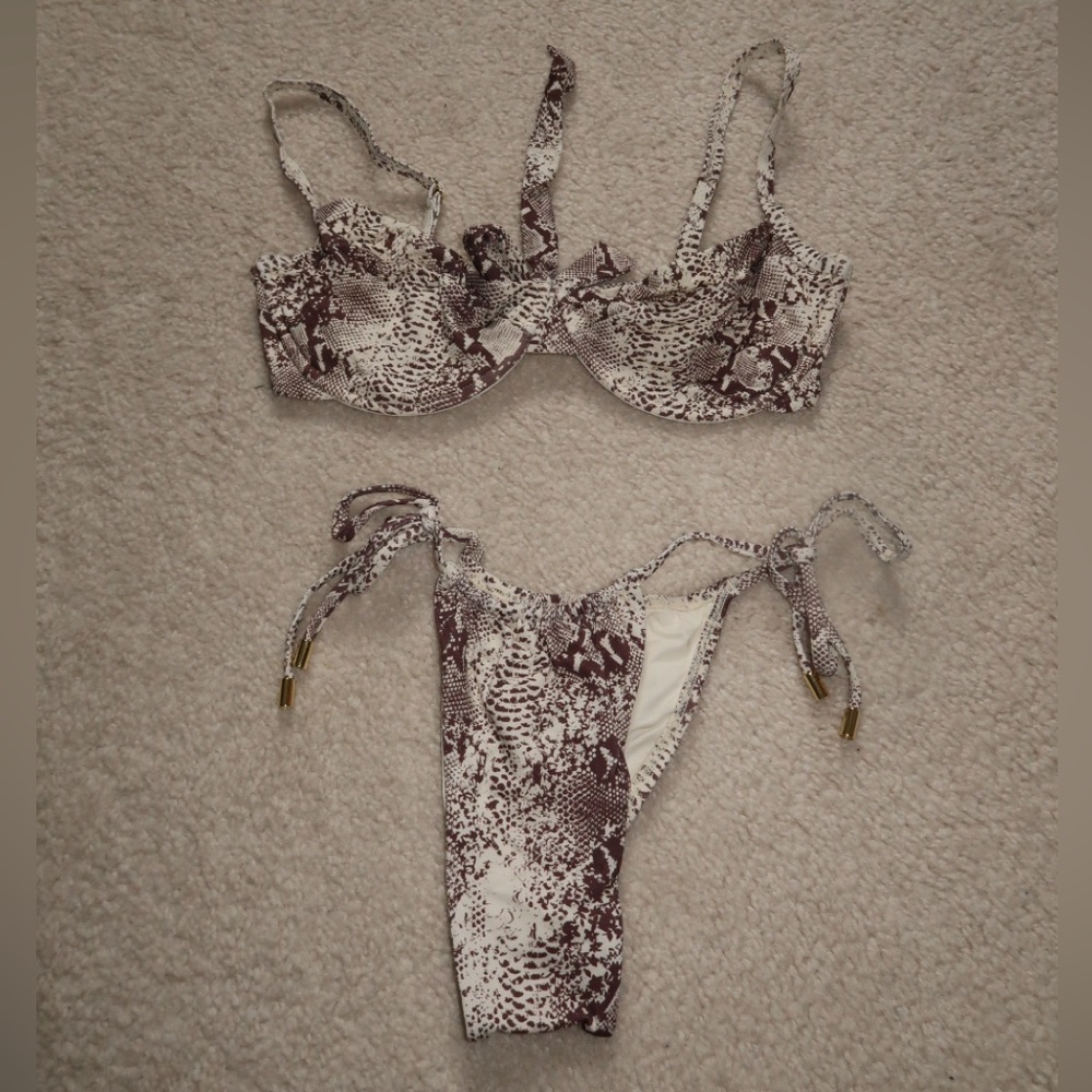 Monday swimwear snake print bikini